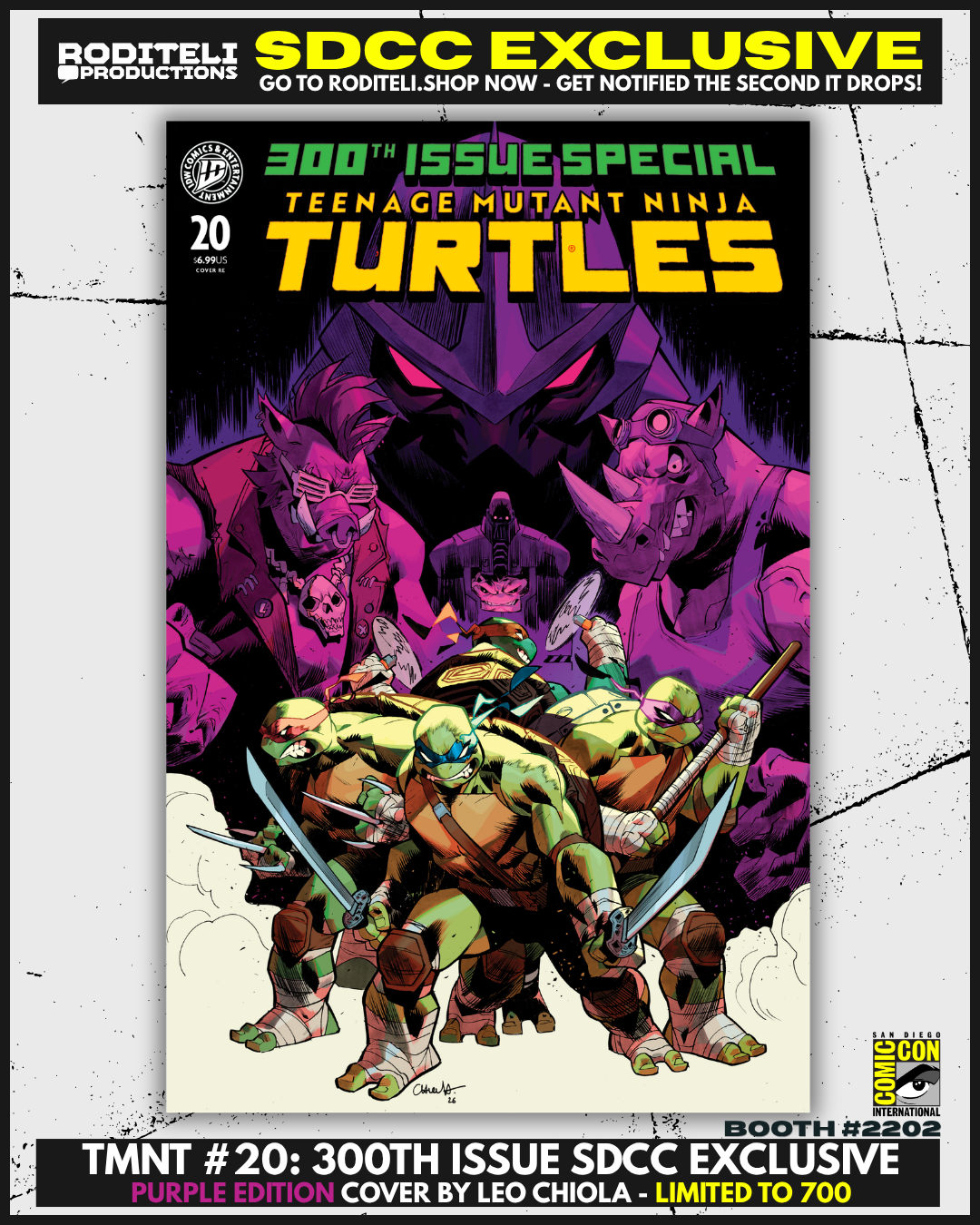 TEENAGE MUTANT NINJA TURTLES #20: 300TH ISSUE SPECIAL COVER BY LEO