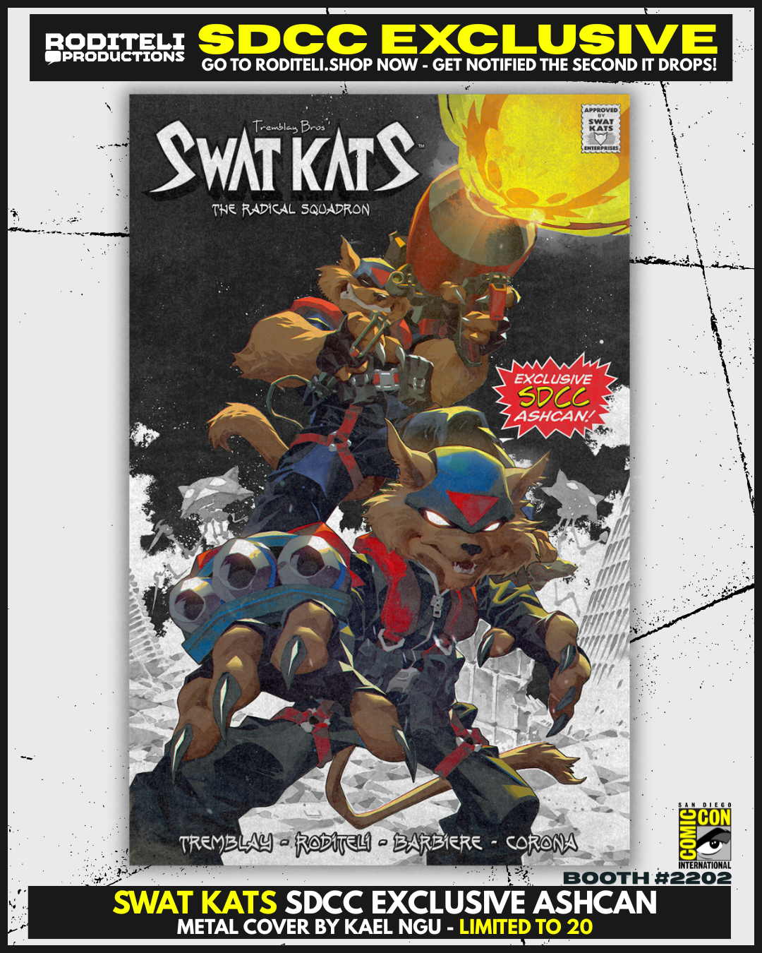SWAT KATS ASHCAN METAL COVER BY KAEL NGU | SDCC EXCLUSIVE