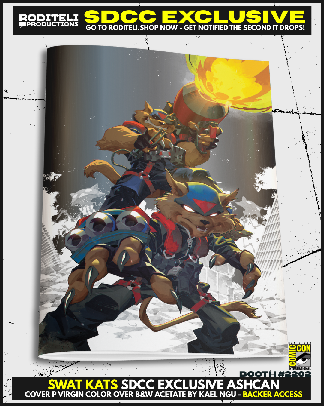 SWAT KATS ASHCAN COVER P VIRGIN ACETATE BY KAEL NGU | BACKER ACCESS (2 COPY AVAILABLE)