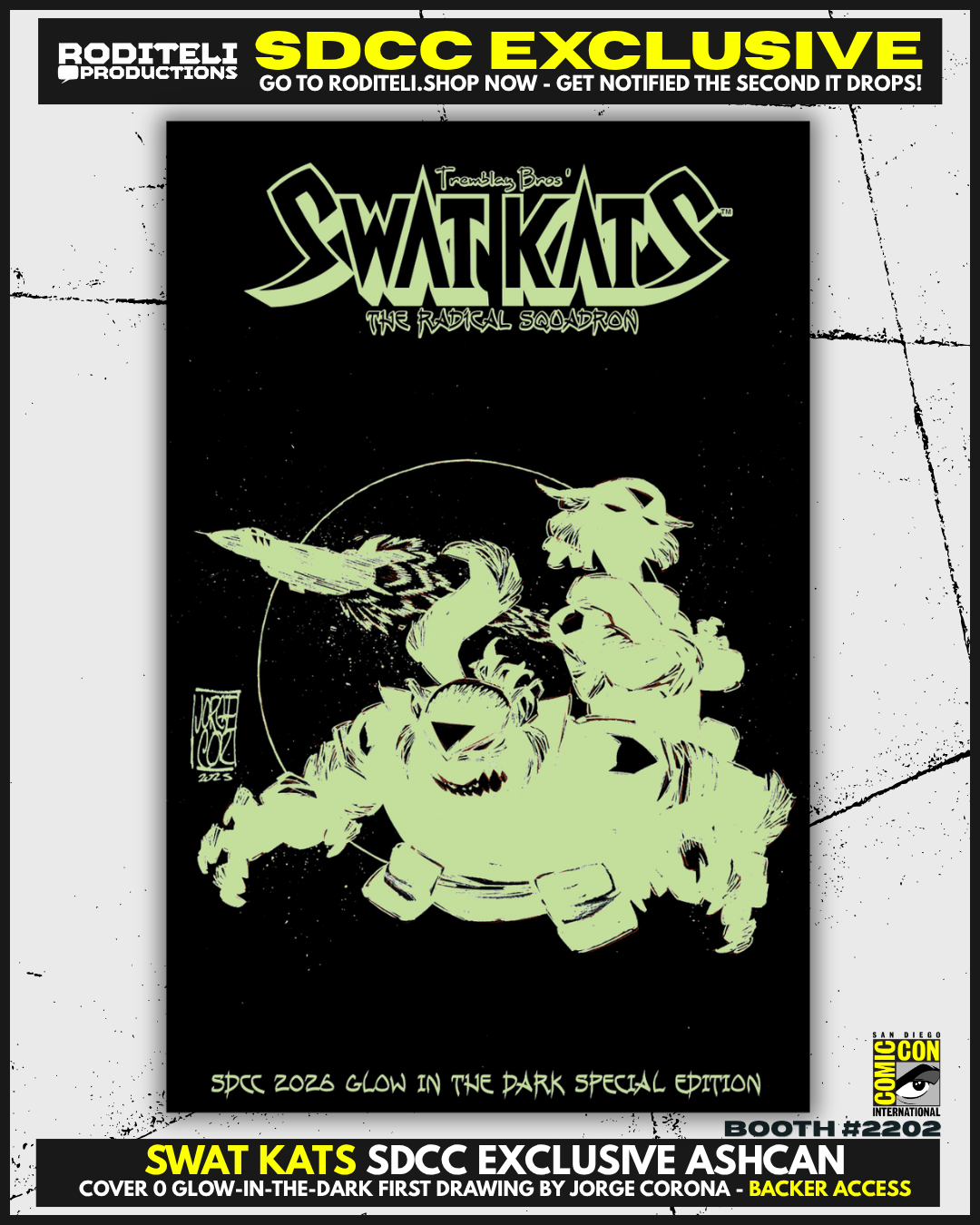 SWAT KATS ASHCAN COVER O GLOW-IN-THE-DARK | BACKER ACCESS (1 COPY AVAILABLE)