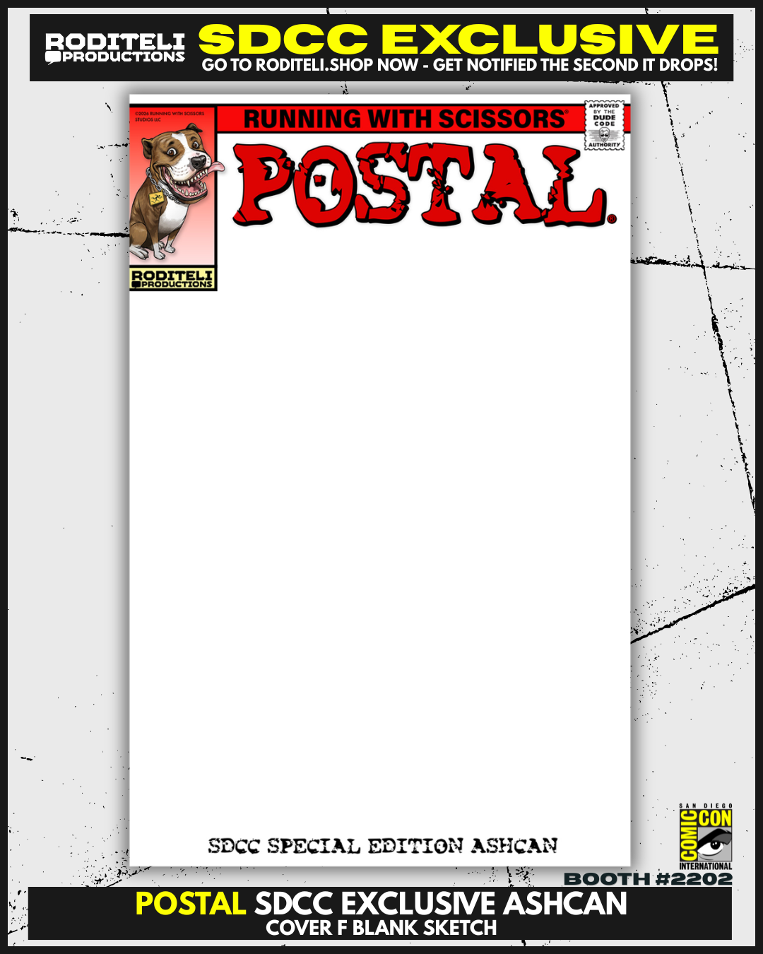 POSTAL ASHCAN COVER F BLANK COVER | SDCC EXCLUSIVE