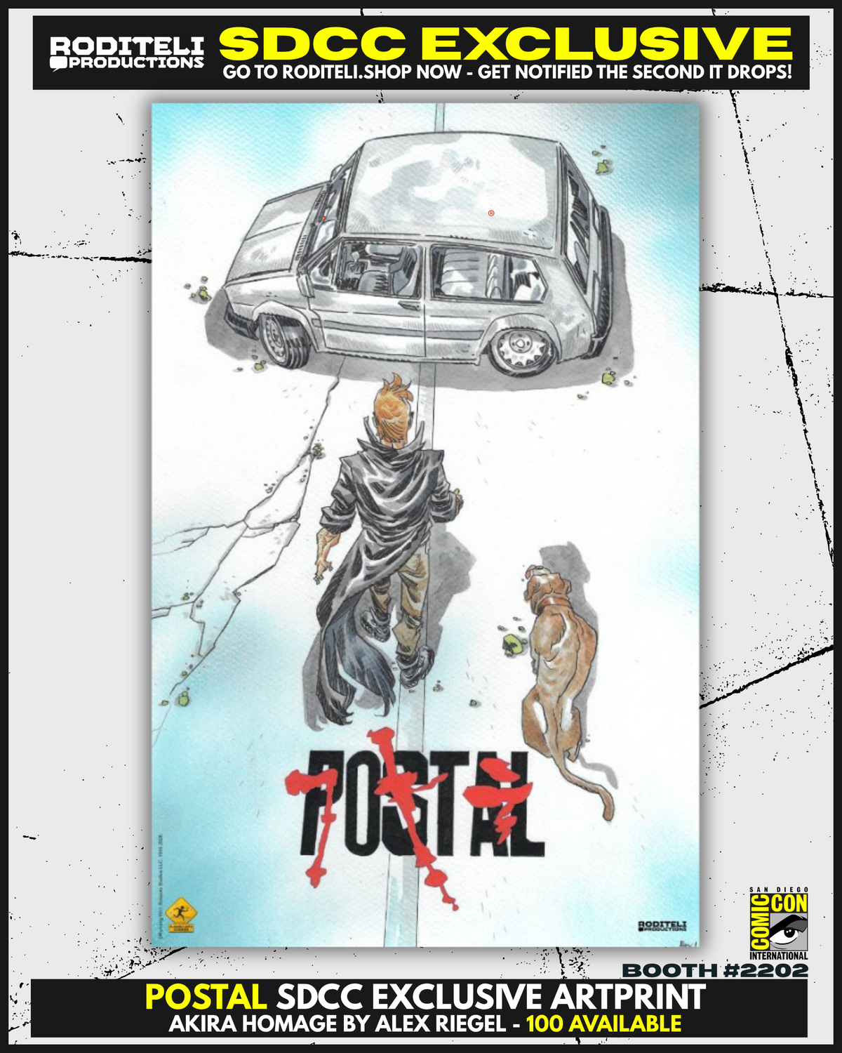 POSTAL ARTPRINT AKIRA HOMAGE | SDCC EXCLUSIVE