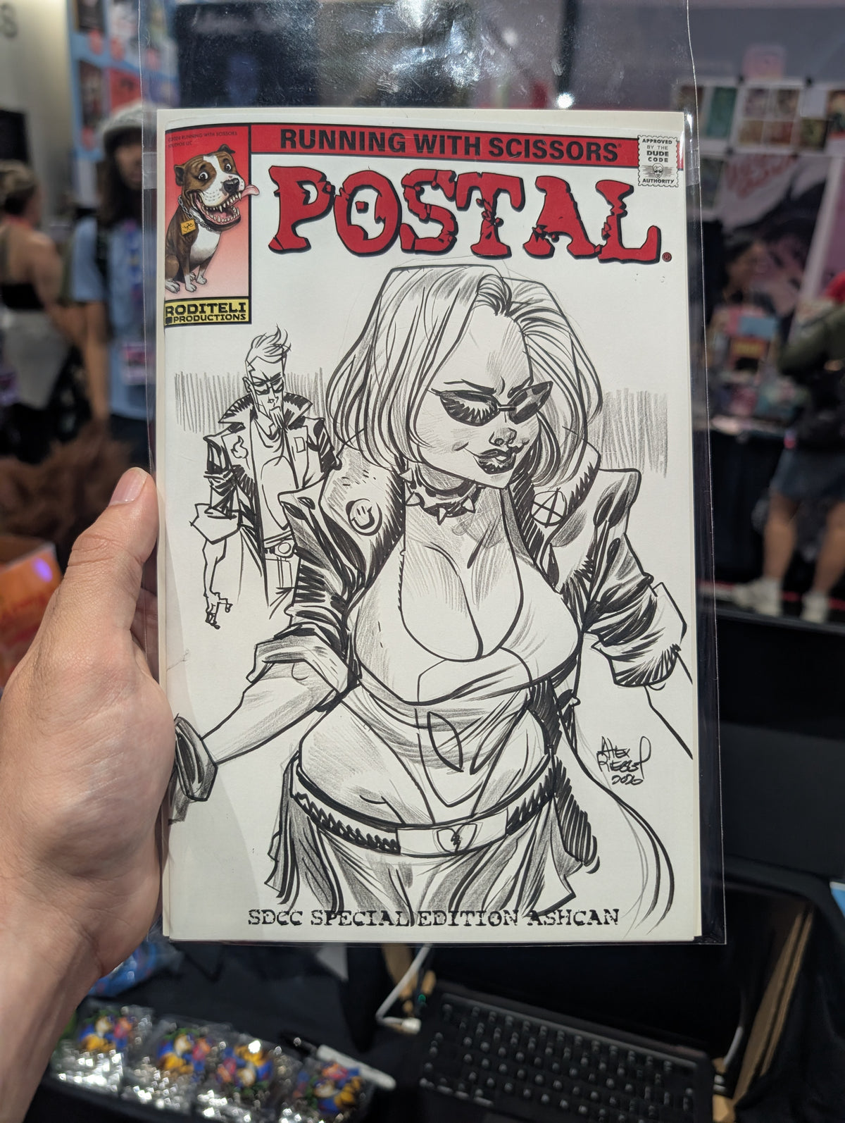 POSTAL ASHCAN - First Ever POSTAL DOE SKETCH COVER! SDCC EXCLUSIVE!