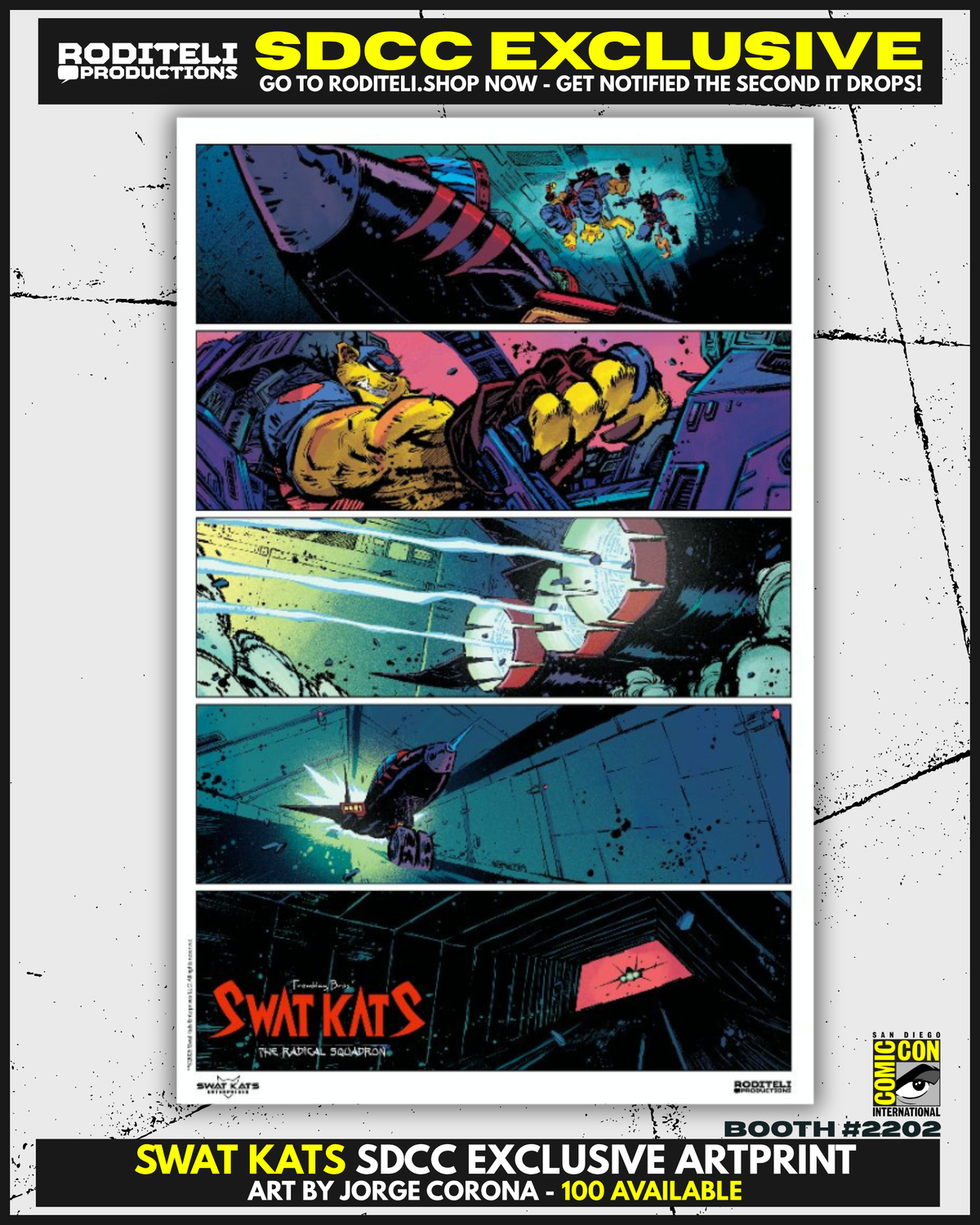 SWAT KATS ARTPRINT TV SHOW INTRO BY JORGE CORONA | SDCC EXCLUSIVE